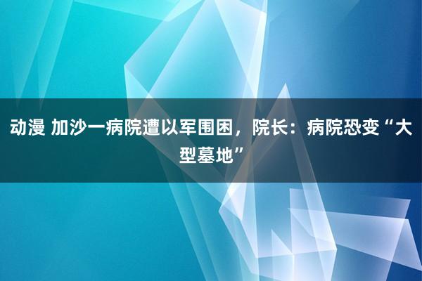 动漫 加沙一病院遭以军围困，院长：病院恐变“大型墓地”