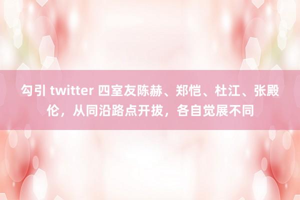 勾引 twitter 四室友陈赫、郑恺、杜江、张殿伦，从同沿路点开拔，各自觉展不同