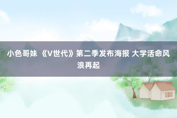 小色哥妹 《V世代》第二季发布海报 大学活命风浪再起