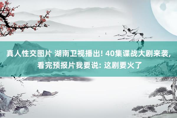 真人性交图片 湖南卫视播出! 40集谍战大剧来袭， 看完预报片我要说: 这剧要火了